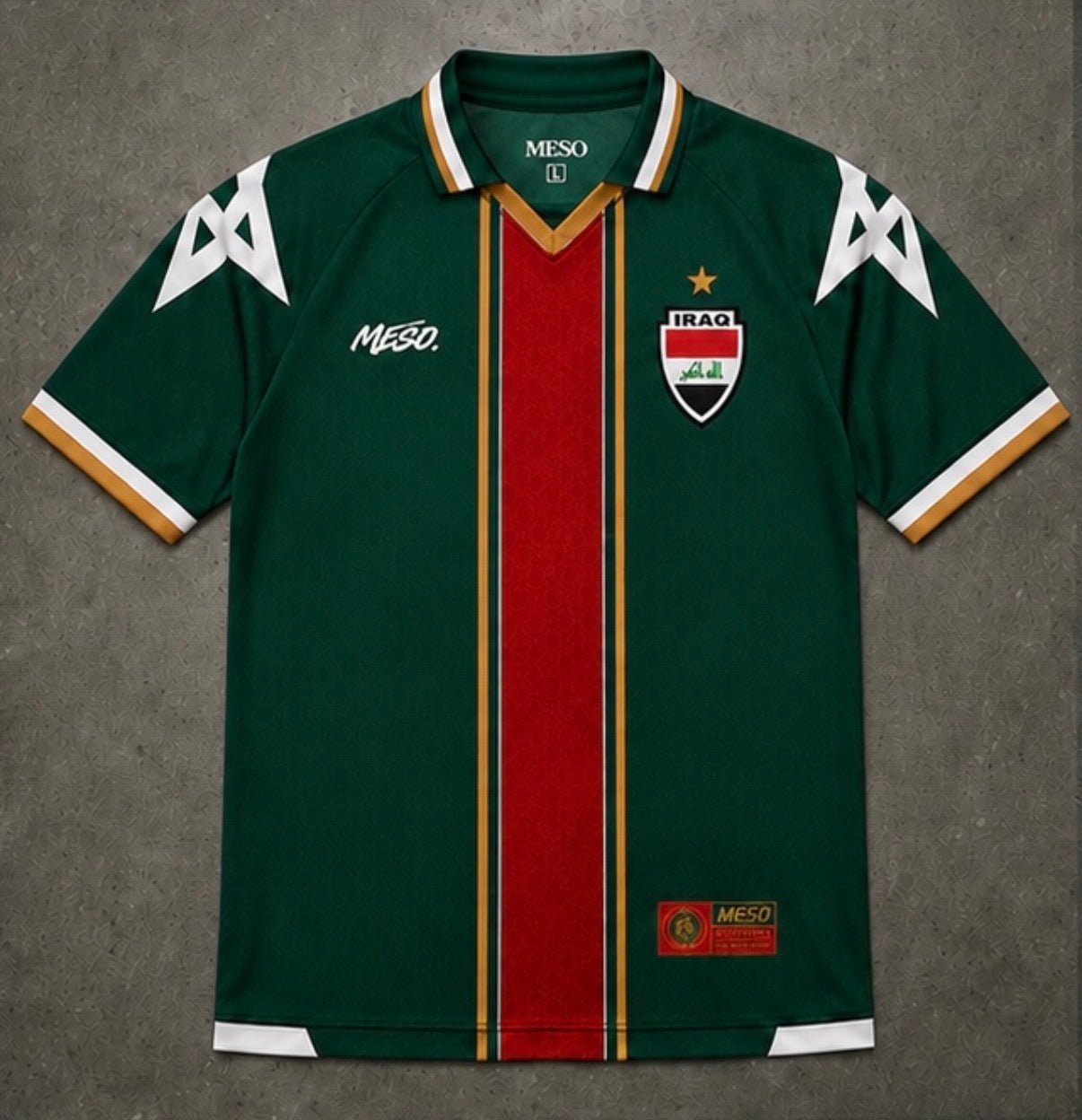 Retro Iraq Football Shirt – Green Home Kit – Premium Quality
