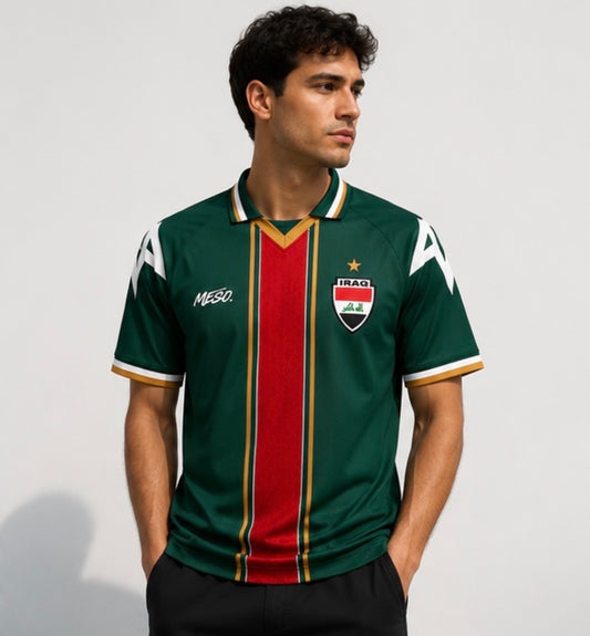 Retro Iraq Football Shirt – Green Home Kit – Premium Quality